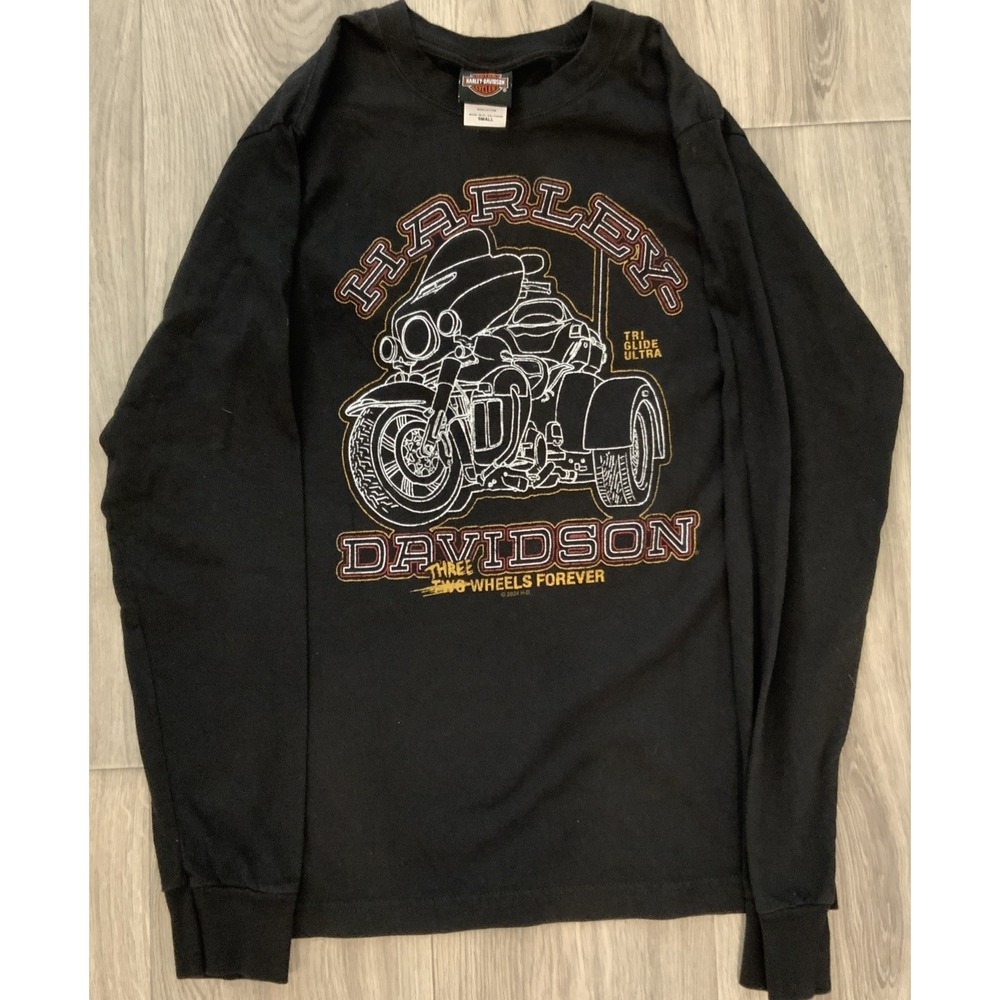Harley Davidson Crystal River Florida Manatee Long Sleeve T-Shirt Black Small